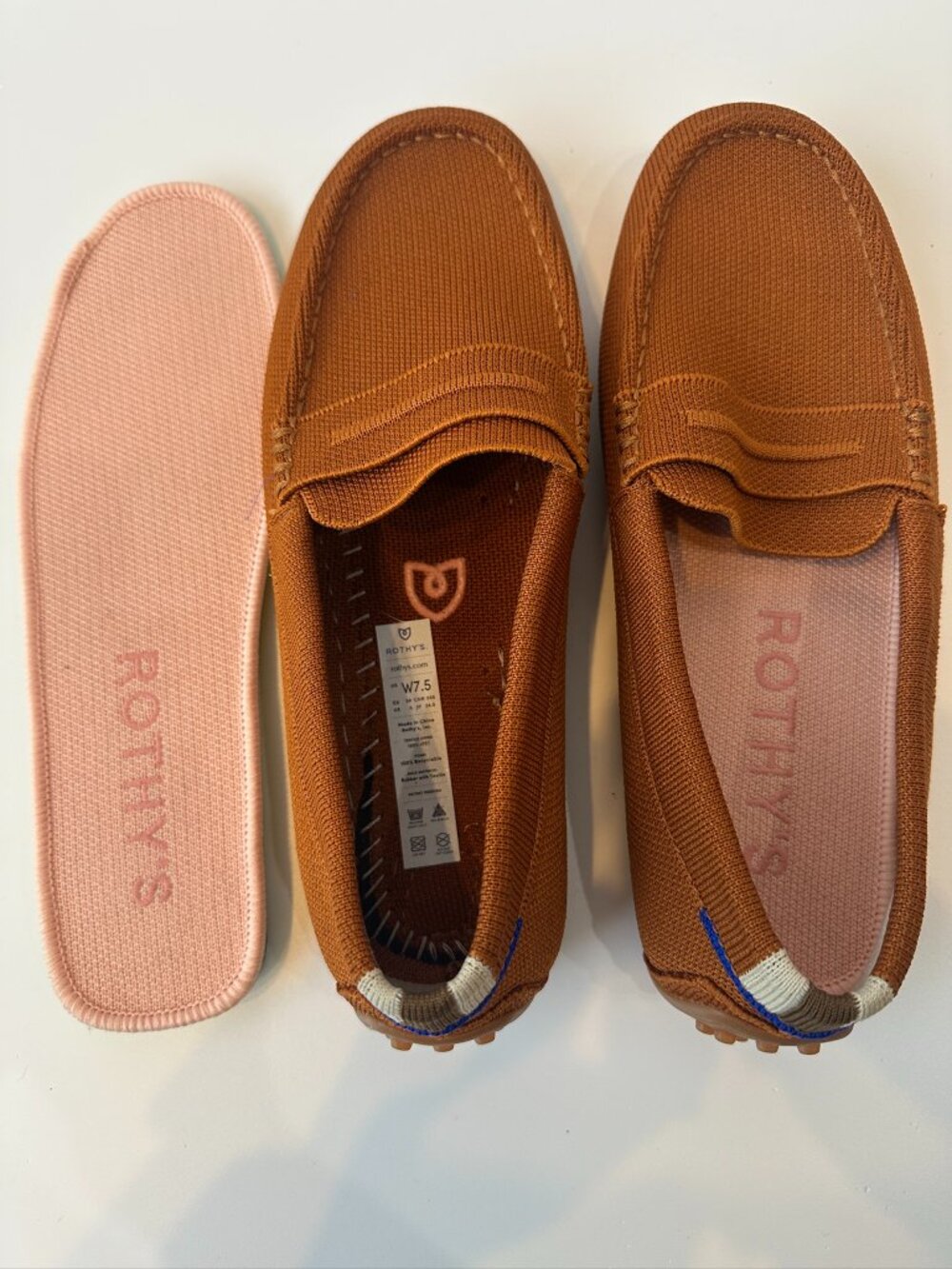 Rothy's Women's Penny Loafers in Rust Brown - Picture 5 of 5